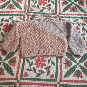 Chunky pink handmade sweater